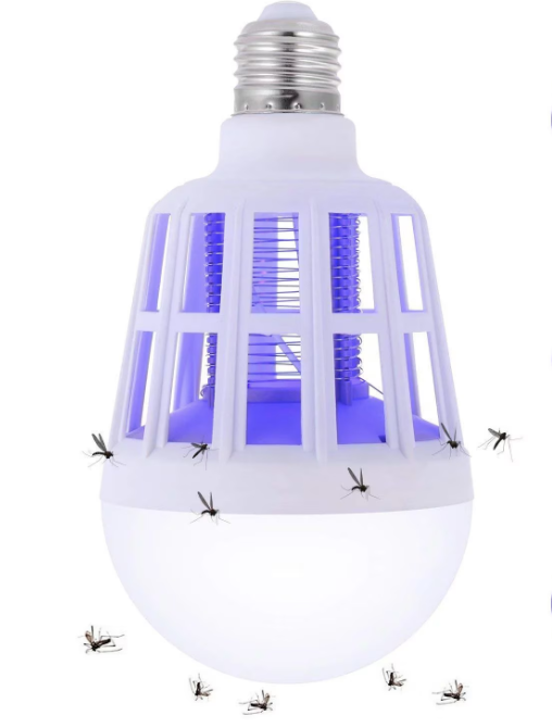 Bec cu Lampa UV Impotriva Insectelor Lumina Alba 12W